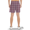 Plaid USA Patriotic Print Pattern Men's Gym Shorts-grizzshop