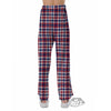 Plaid USA Patriotic Print Pattern Pajama Pants-grizzshop