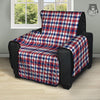 Plaid USA Patriotic Print Pattern Recliner Protector-grizzshop