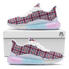 Plaid USA Patriotic Print Pattern Running Sneakers-grizzshop