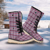 Plaid USA Patriotic Print Pattern Snow Boots-grizzshop