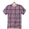 Plaid USA Patriotic Print Pattern T-Shirt-grizzshop