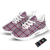 Plaid USA Patriotic Print Pattern Tennis Shoes-grizzshop