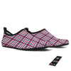 Plaid USA Patriotic Print Pattern Water Shoes-grizzshop