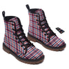 Plaid USA Patriotic Print Pattern Work Boots-grizzshop