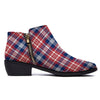 Plaid USA Print Pattern Ankle Boots-grizzshop