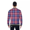 Plaid USA Print Pattern Baseball Jacket-grizzshop