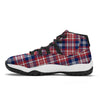 Plaid USA Print Pattern Black Bball Shoes-grizzshop