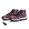 Plaid USA Print Pattern Black Bball Shoes-grizzshop