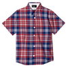 Plaid USA Print Pattern Button Up Shirt-grizzshop