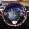 Plaid USA Print Pattern Car Steering Wheel Cover-grizzshop