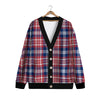 Plaid USA Print Pattern Cardigan-grizzshop