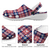 Plaid USA Print Pattern Clog-grizzshop