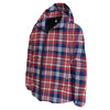 Plaid USA Print Pattern Down Jacket-grizzshop