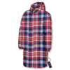 Plaid USA Print Pattern Long Down Jacket-grizzshop