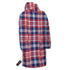 Plaid USA Print Pattern Long Down Jacket-grizzshop