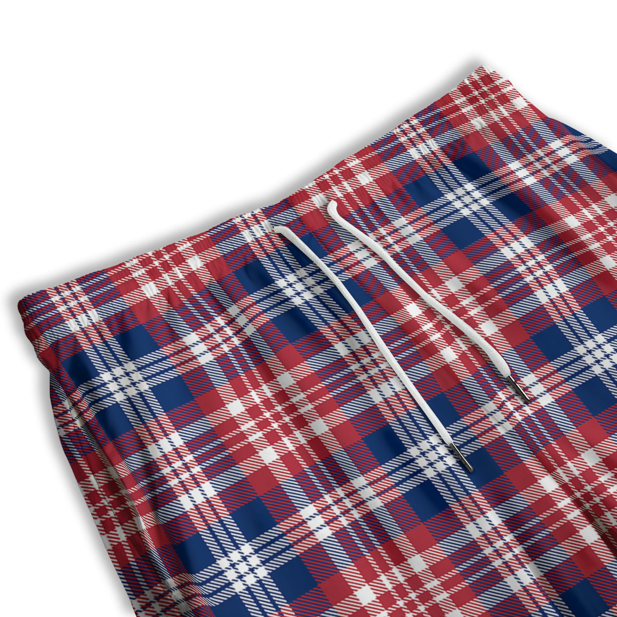Plaid USA Print Pattern Men's Athletic Shorts