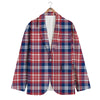 Plaid USA Print Pattern Men's Blazer-grizzshop