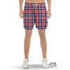 Plaid USA Print Pattern Men's Gym Shorts-grizzshop