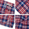 Plaid USA Print Pattern Men's Running Shorts-grizzshop