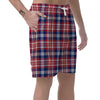 Plaid USA Print Pattern Men's Shorts-grizzshop