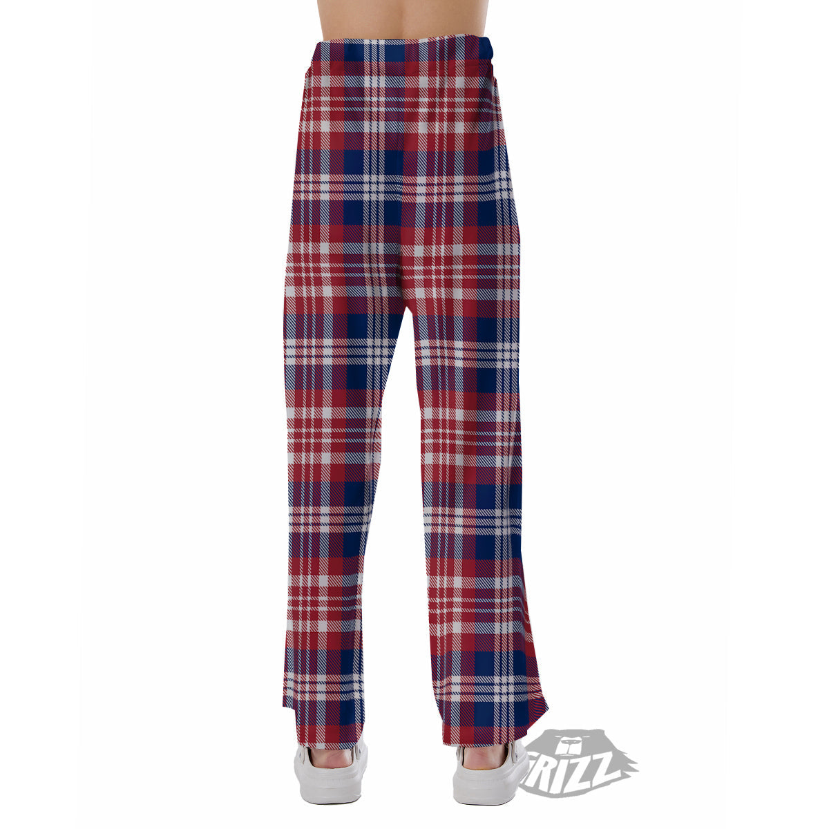 Plaid USA Print Pattern Pajama Pants-grizzshop