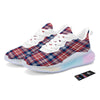 Plaid USA Print Pattern Running Sneakers-grizzshop