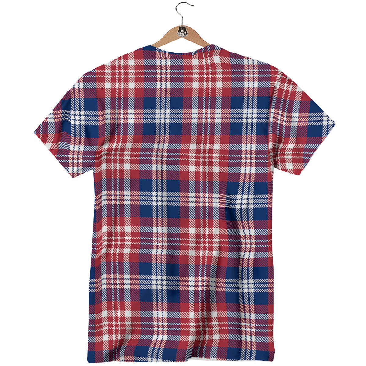 Plaid USA Print Pattern T-Shirt-grizzshop