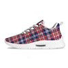 Plaid USA Print Pattern Tennis Shoes-grizzshop