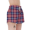 Plaid USA Print Pattern Women's Shorts-grizzshop