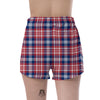 Plaid USA Print Pattern Women's Shorts-grizzshop