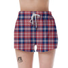 Plaid USA Print Pattern Women's Shorts-grizzshop