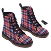 Plaid USA Print Pattern Work Boots-grizzshop