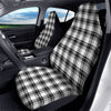 Plaid White And Black Print Pattern Car Seat Covers-grizzshop