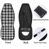 Plaid White And Black Print Pattern Car Seat Covers-grizzshop