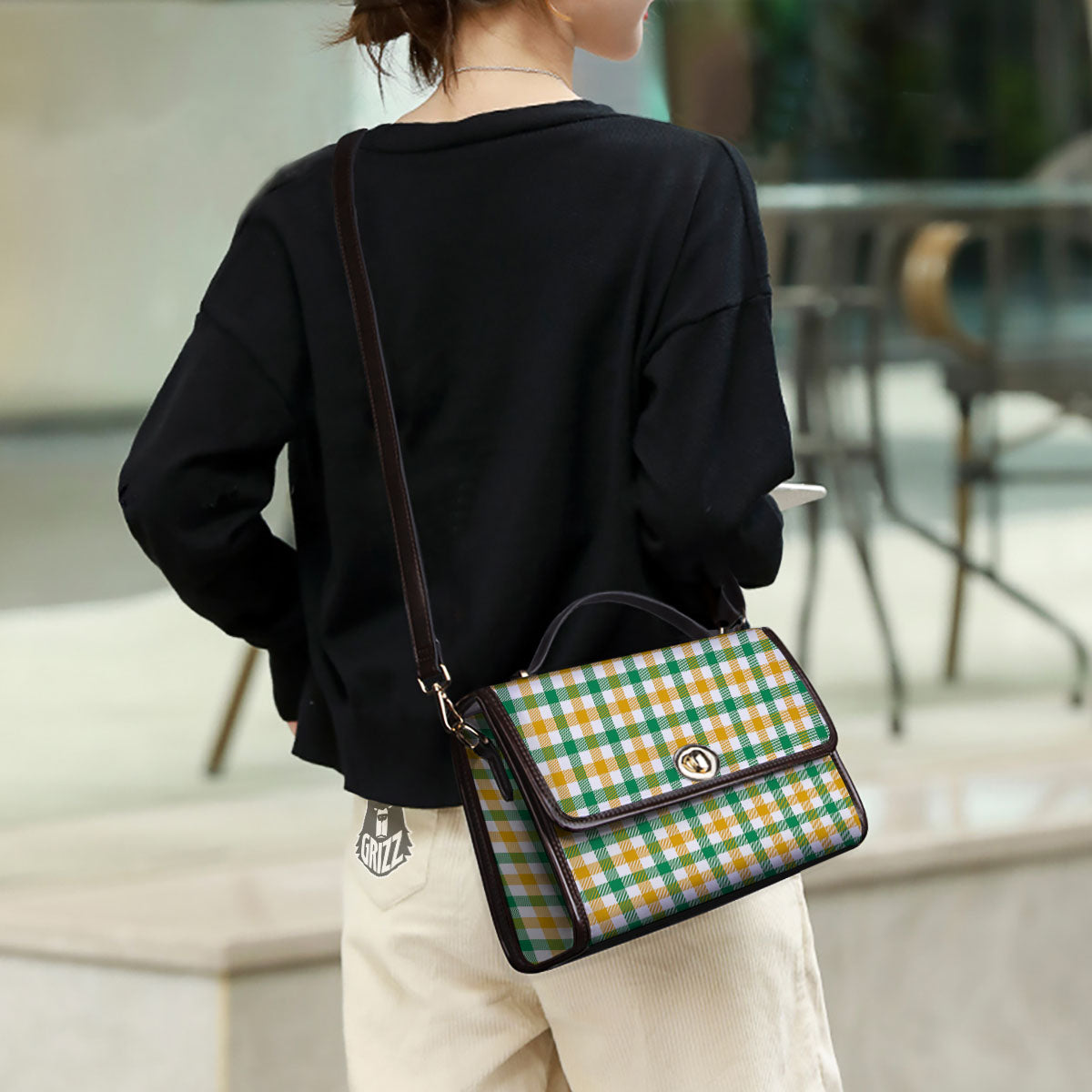 Plaid Irish Buffalo Print Pattern Women's Satchel Bag