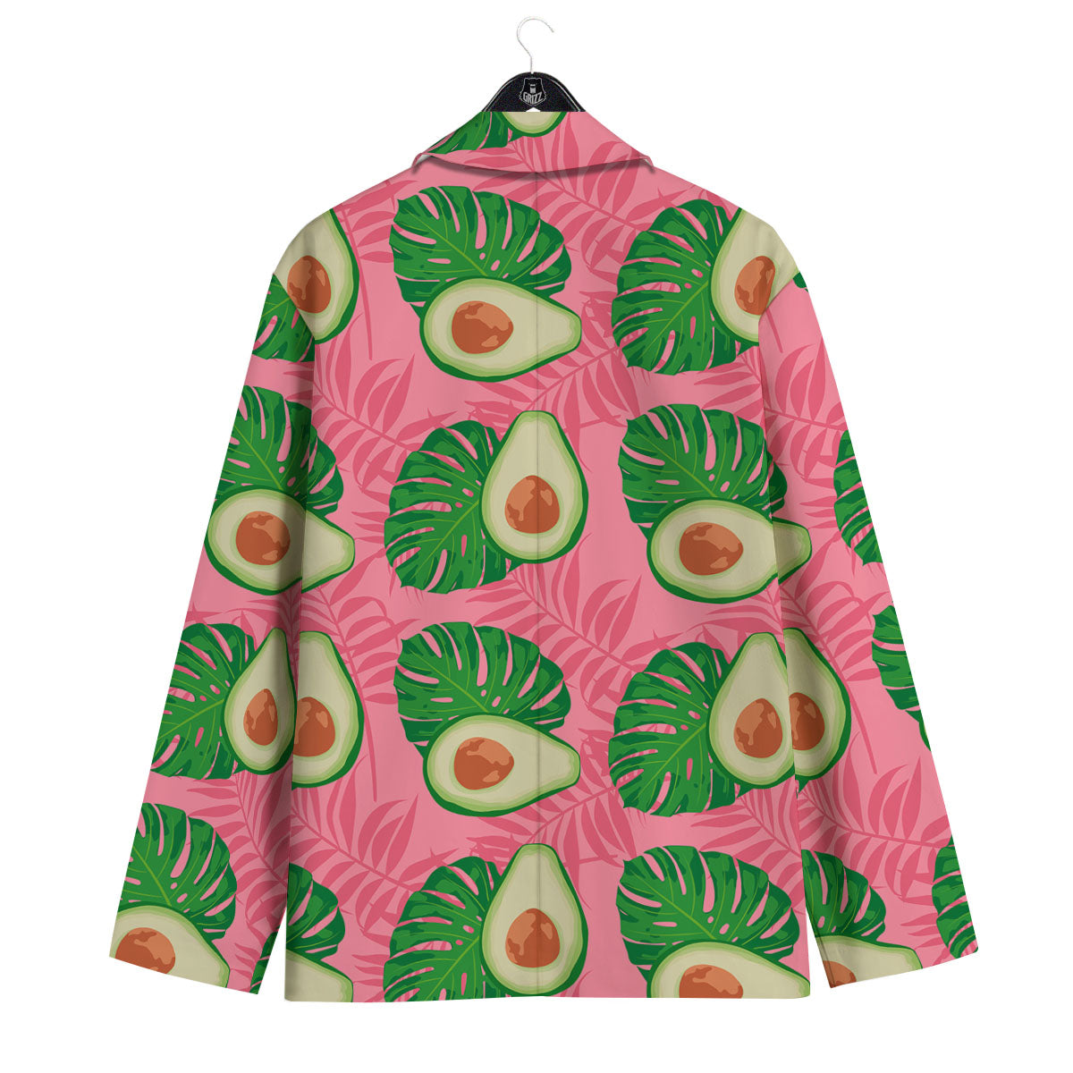 Plam Leaf And Avocado Pink Print Pattern Men's Sport Coat-grizzshop