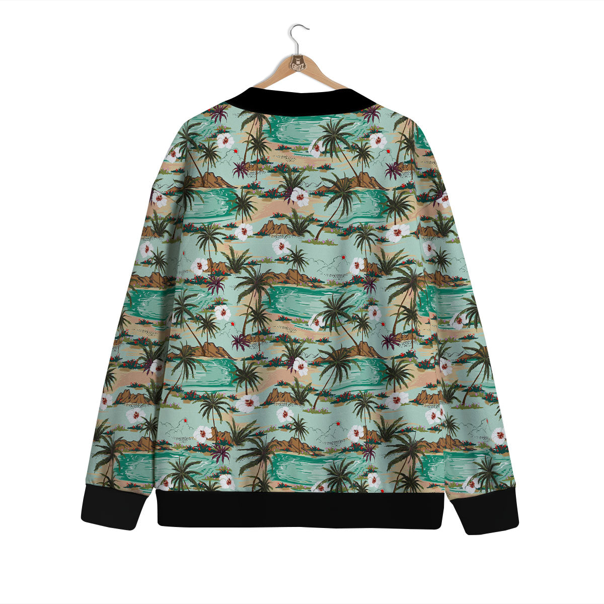 Plam Tree Beach Summer Print Pattern Cardigan-grizzshop