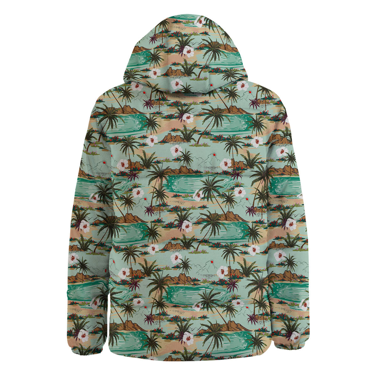 Plam Tree Beach Summer Print Pattern Down Jacket-grizzshop