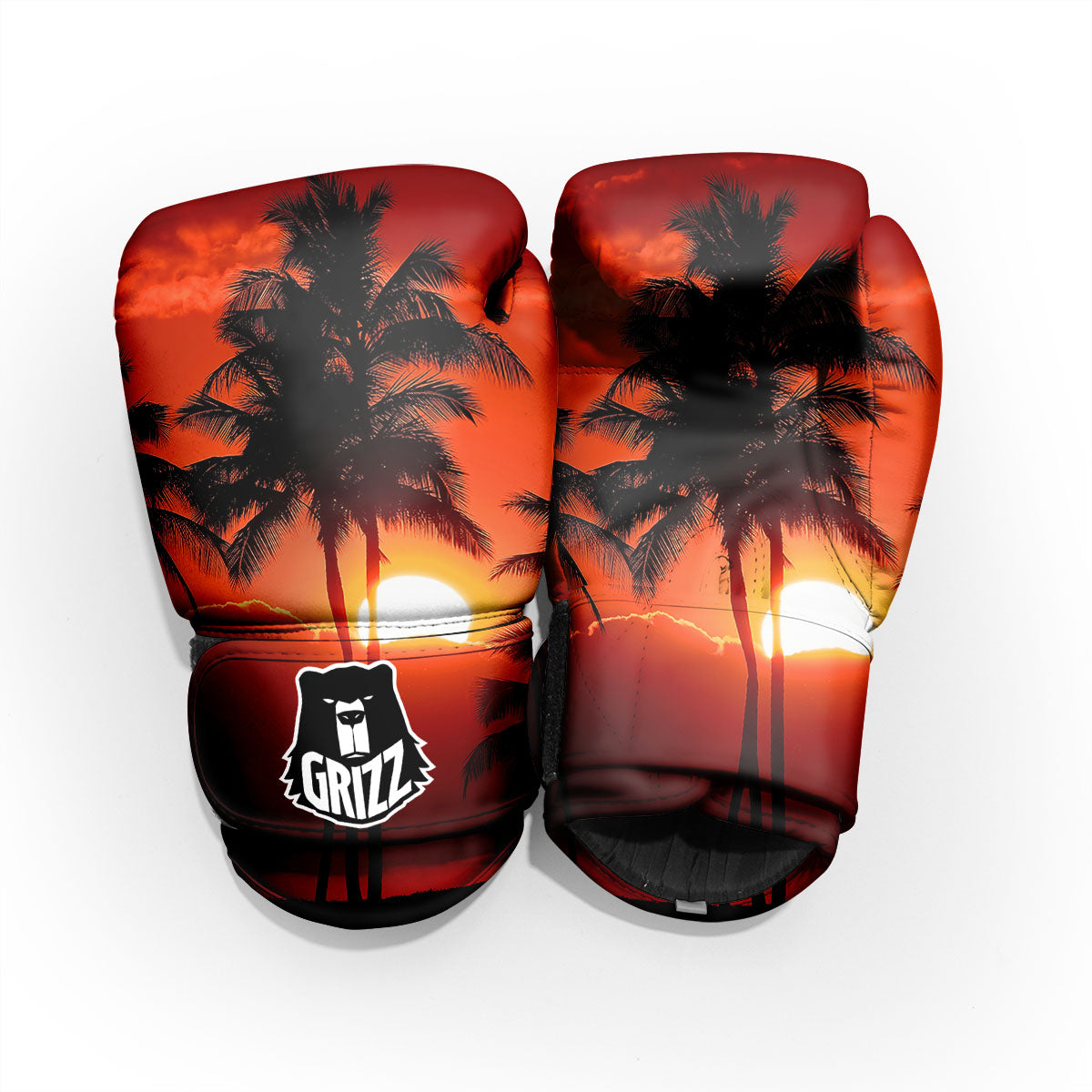 Plam Tree Sunset Tropical Print Pro Boxing Glove
