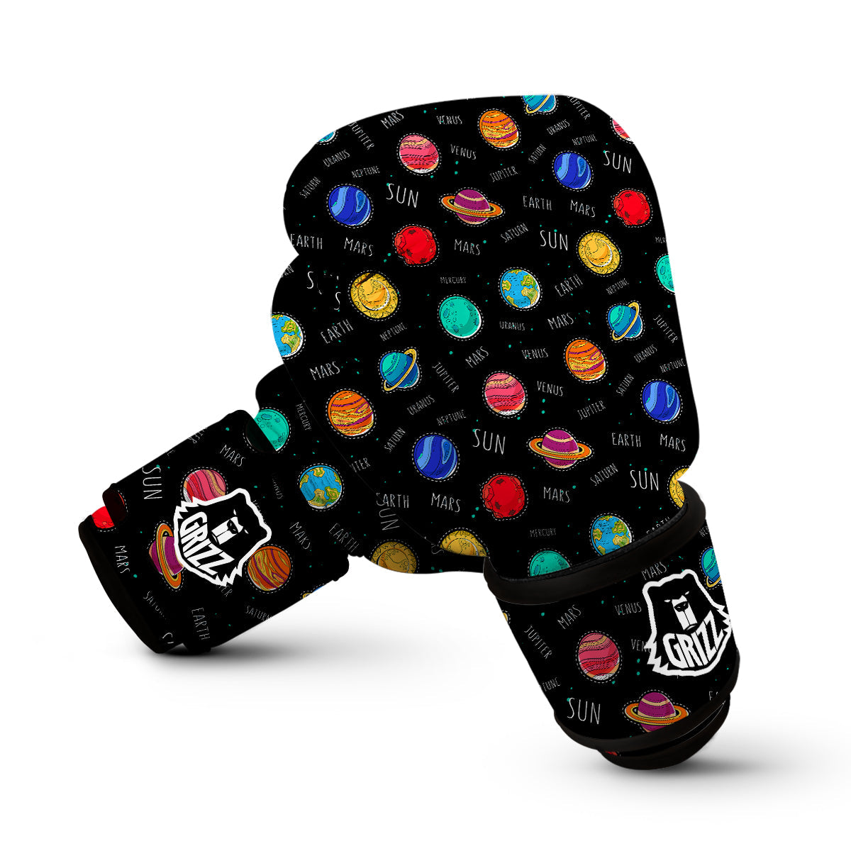 Planet And Solar System Print Pattern Boxing Gloves-grizzshop