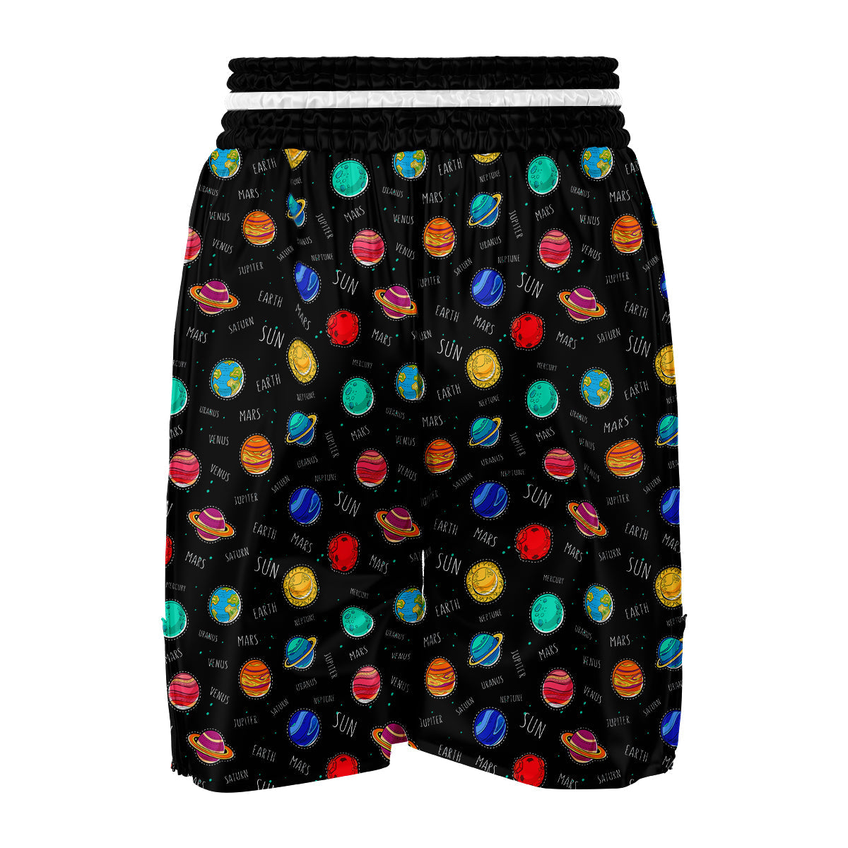 Planet And Solar System Print Pattern Boxing Shorts-grizzshop