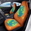 Planet Earth With Burning Fuse Orange Print Car Seat Covers-grizzshop