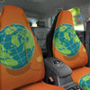 Planet Earth With Burning Fuse Orange Print Car Seat Covers-grizzshop