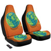 Planet Earth With Burning Fuse Orange Print Car Seat Covers-grizzshop