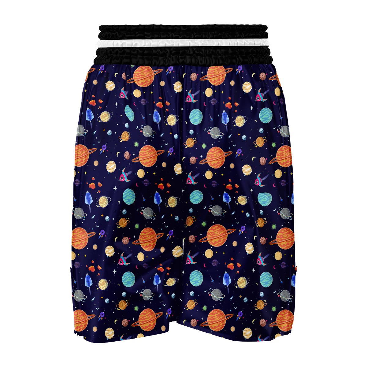 Planet Print Pattern Boxing Shorts-grizzshop