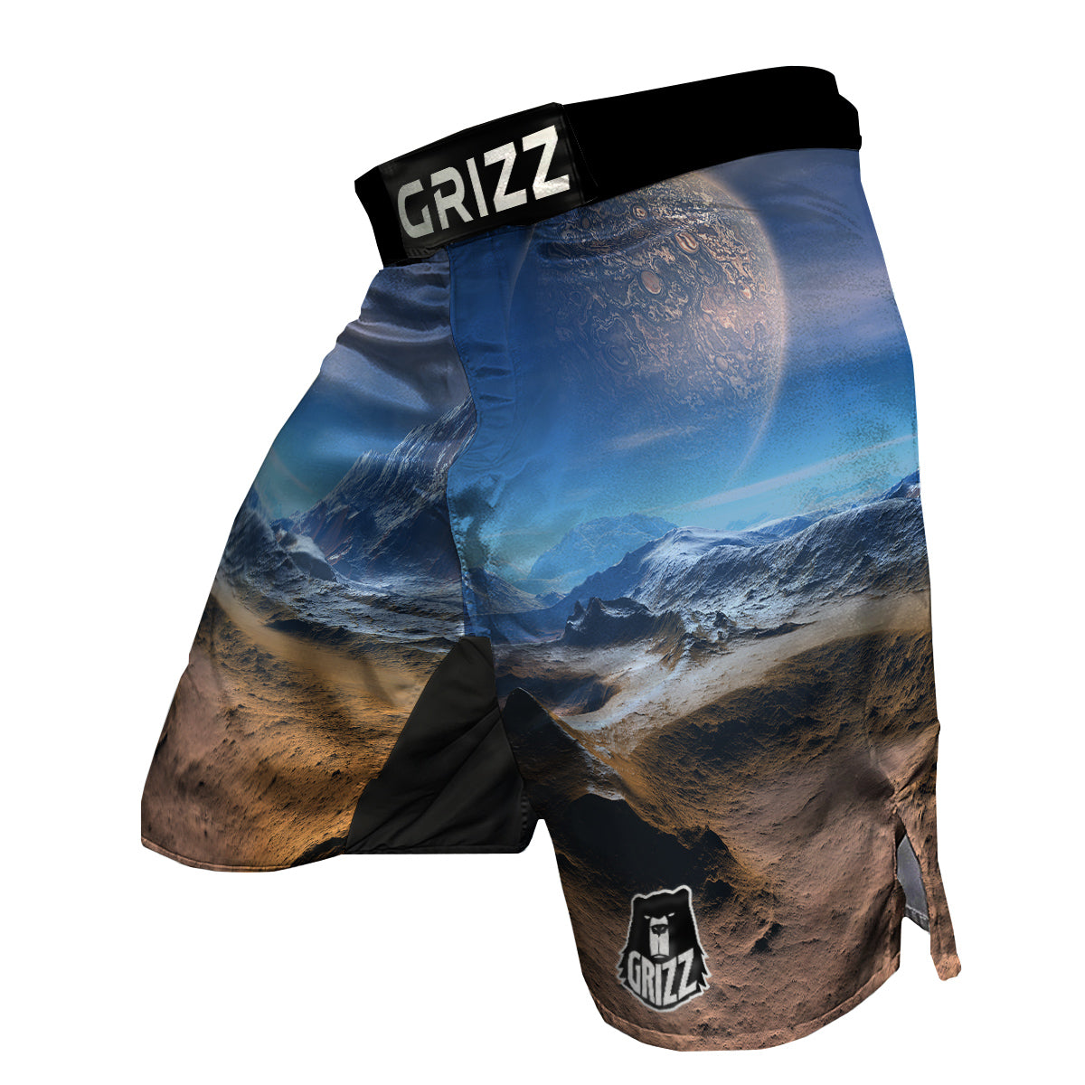 Planet Surface Galaxy Space Print MMA Shorts-grizzshop