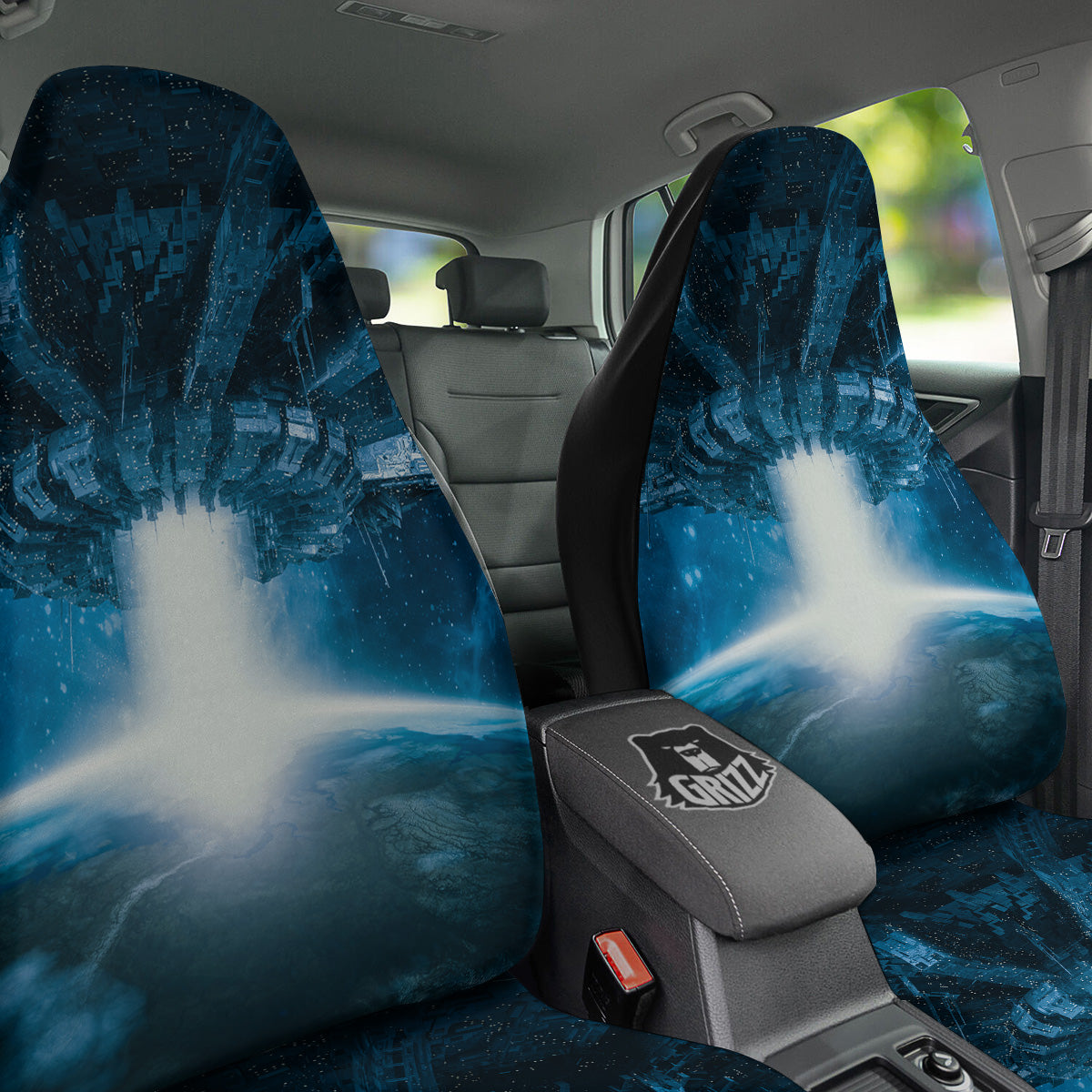 Planetary Invasion Print Car Seat Covers-grizzshop