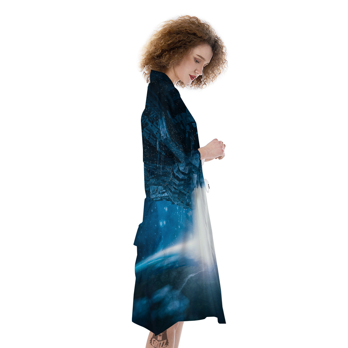 Planetary Invasion Print Kimono-grizzshop