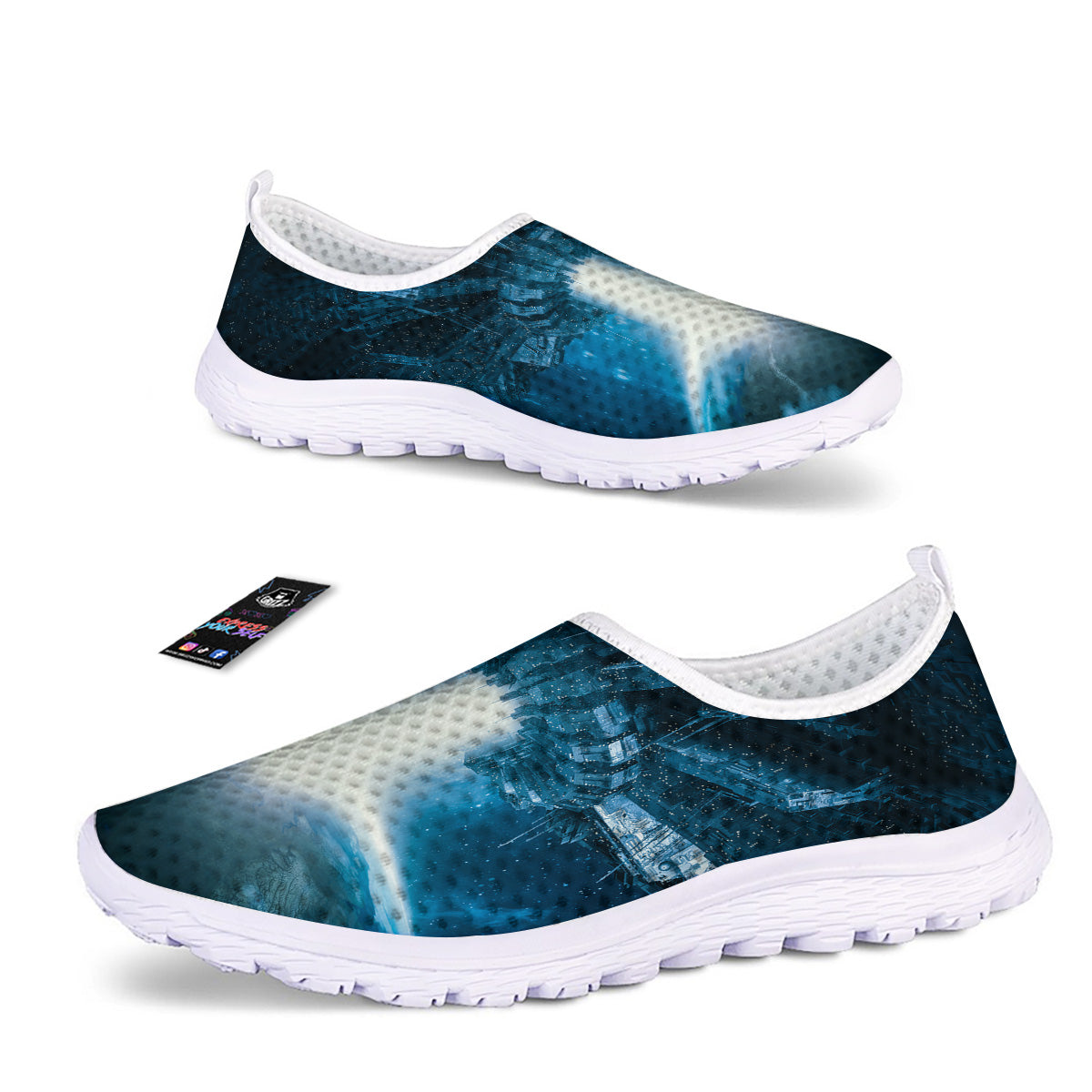 Planetary Invasion Print Nurse Shoes-grizzshop